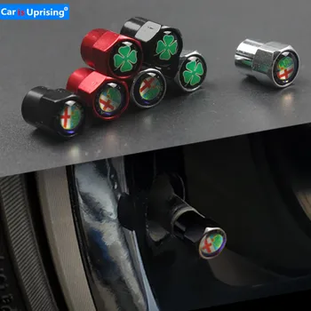 

40pcs Car Tire Valve Caps Air Tyre Stems Cover case For Alfa Romeo 159 147 MITO Giulia GT Spider Giulietta Stelvio Car styling