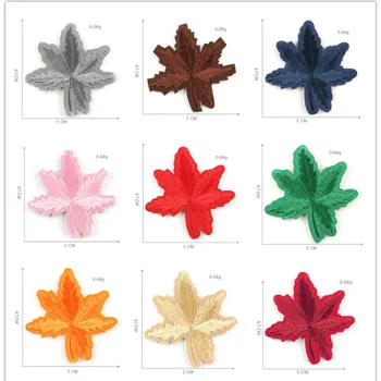 

100pcs/lot Embroidery Patches Maple Leaf Jacket Jean Backpack Clothing Decoration Accessories Diy Iron Heat Transfer Applique