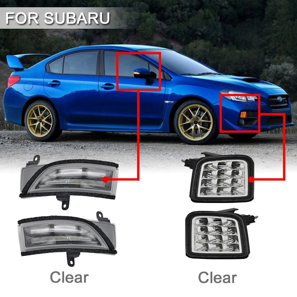 Для Subaru WRX STI 15-18 светодиодный световой сигнал поворота и динамическая боковая зеркальная мигающая лампа