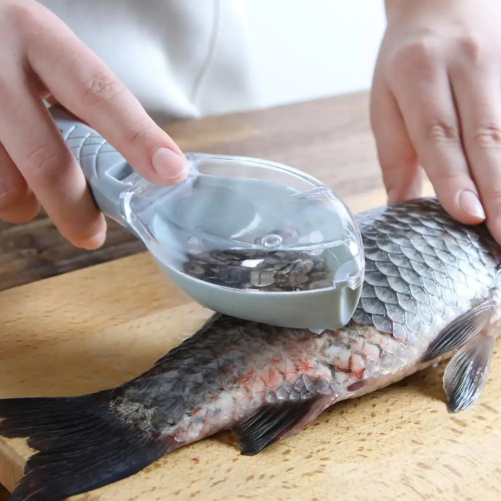 

Fish Cleaning Scraping Scales With Knife Device Home Kitchen Cleaning Tools Fish Scale Peeler Scraper