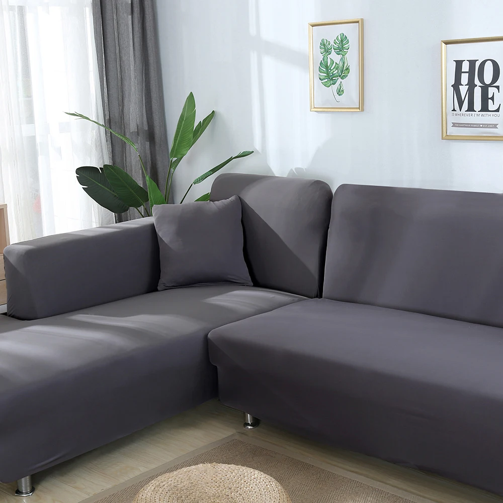 L-образный эластичный чехол для сидения дивана, протектор для мебели, моющийся чехол, Декор, 2 места, 145-185 см+ четыре места, 235-310 см