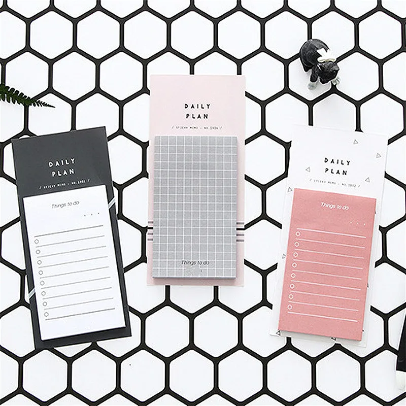 50 Sheets Daily Planner Memo Pad Notebook To Do List Schedule Sticky Notes Kawaii Stationery Papeleria Office School Supplies |