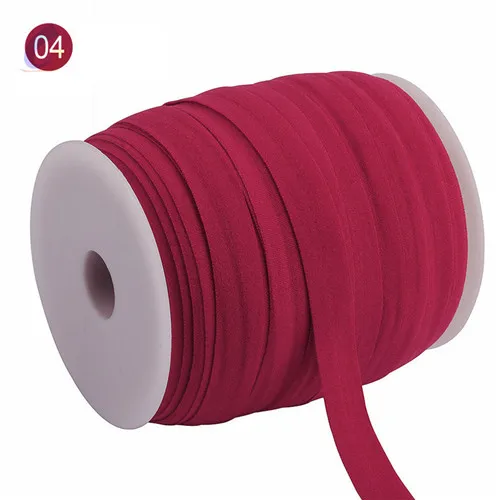15 эластичные нитки сплошной цвет спандекс эластичная лента швейная одежда из ажурной ткани отделка талии нижнее белье аксессуар 100 м - Цвет: 04 Dark red