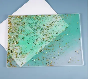 

New transparent silicon mold DIY crystal drop mold writing board writing stationery table pad table cushion mirror silicone mold