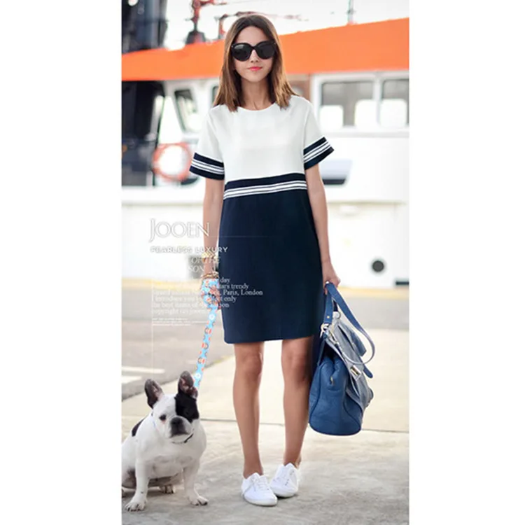 

Large GIRL'S WOMEN'S Dress 200 of Fat Mm Summer Wear Casual Slimming Short Sleeve Mid-length Skirt