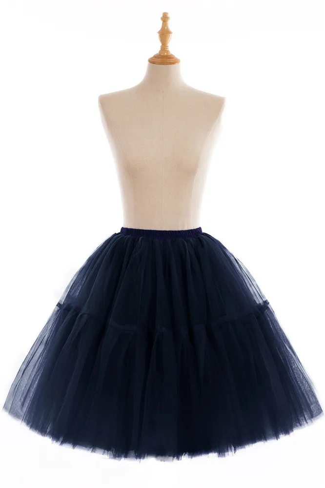 Navy Blue 2" Винтаж Свадебный подъюбник 50s ретро юбка качели фантазии чистая юбка-пачка - Цвет: Navy Blue