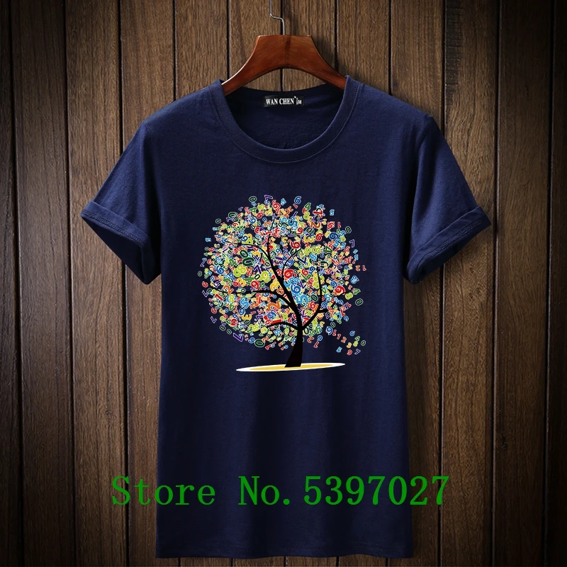 

2020 New printed Lucky Tree tshirt fashion Men T shirt casual Short Sleeve t-shirt Hipster Fractal Pattern tees Cool Tops