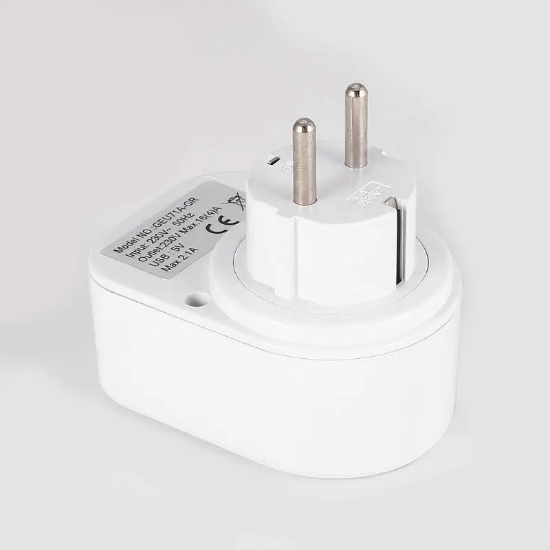 5 в 2.1A двойной USB интеллектуальное зарядное устройство разъем адаптера розетка 180 градусов вращающаяся Зарядка мощность розетка