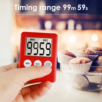 

Digital Kitchen Timer 8Colors Super Thin LCD Screen Kitchen Alarm Clock Baking Cooking Countdown Alarm Kitchen Tool