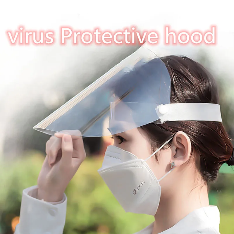 

1PC Protective Adjustable Anti Droplet Dust-proof Full Face Cover Mask Visor Shield Droplet virus Windproof Face Shield Washable