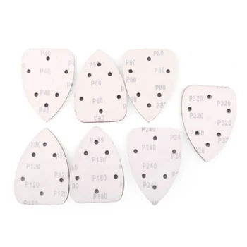 

70pcs 5 Hole 40/60/80/120/180/240/320 Grit Sanding Discs Paper Sandpaper Sheet For Sanding Leather Glass