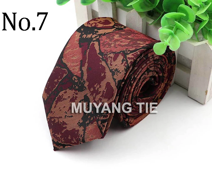 Новинка, стандартный размер, галстук, Цветочные Галстуки для джентльменов, мужские дизайнерские вечерние галстуки из полиэстера, тонкая стрела, ширина 7 см