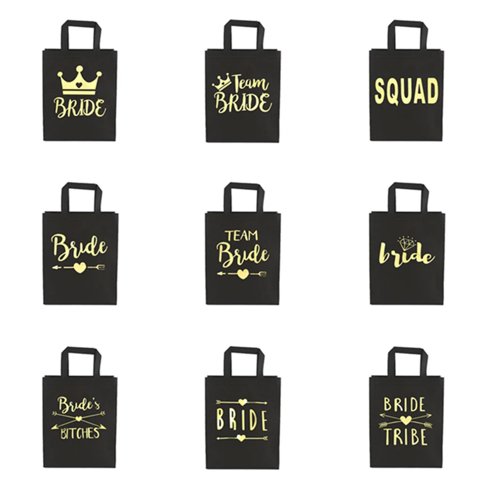 

Single Party Team Bride To Be Non-woven Bags Wedding Favors Gifts for Guests Holder Bag Bachelorette Hen Party Decor Supplies