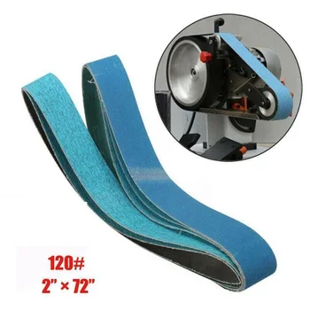 

6pcs Sanding Belts 2*72 Inch 120 Grit Zirconia Sanding Belts Metal Sanding Grinding Polishing Sander Belt Machine 2020 Hot Sale
