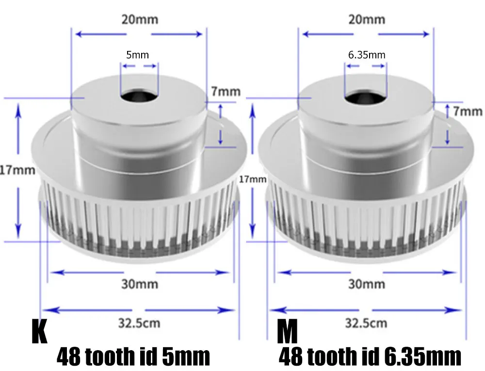 GT2 60 teeth 40Teeth 30 tooth 36tooth Bore 5mm/8mm Timing Alumium Pulley Fit for GT2-6mm Open Timing Belt for 3D Printer motor 3d printer