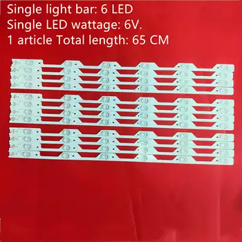 

12pieces For TCL L65P1-CUD LED Backlight strip 6lamps YHF-4C-LB6506-YH01J TOT-65P1-C-12X6-3030C screen LVU650ND1L