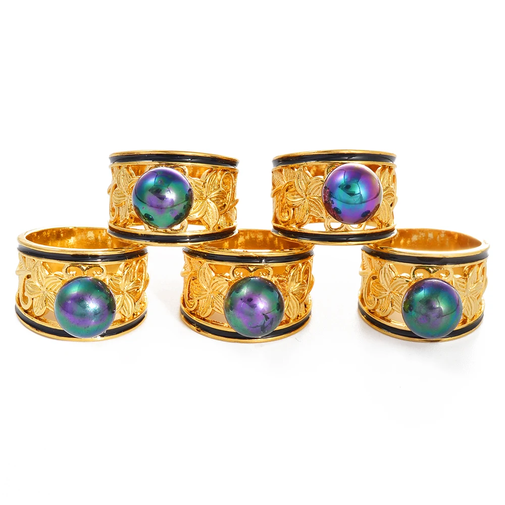 Anniyo высокое качество позолоченное Гавайское жемчужное кольцо Новая Зеландия