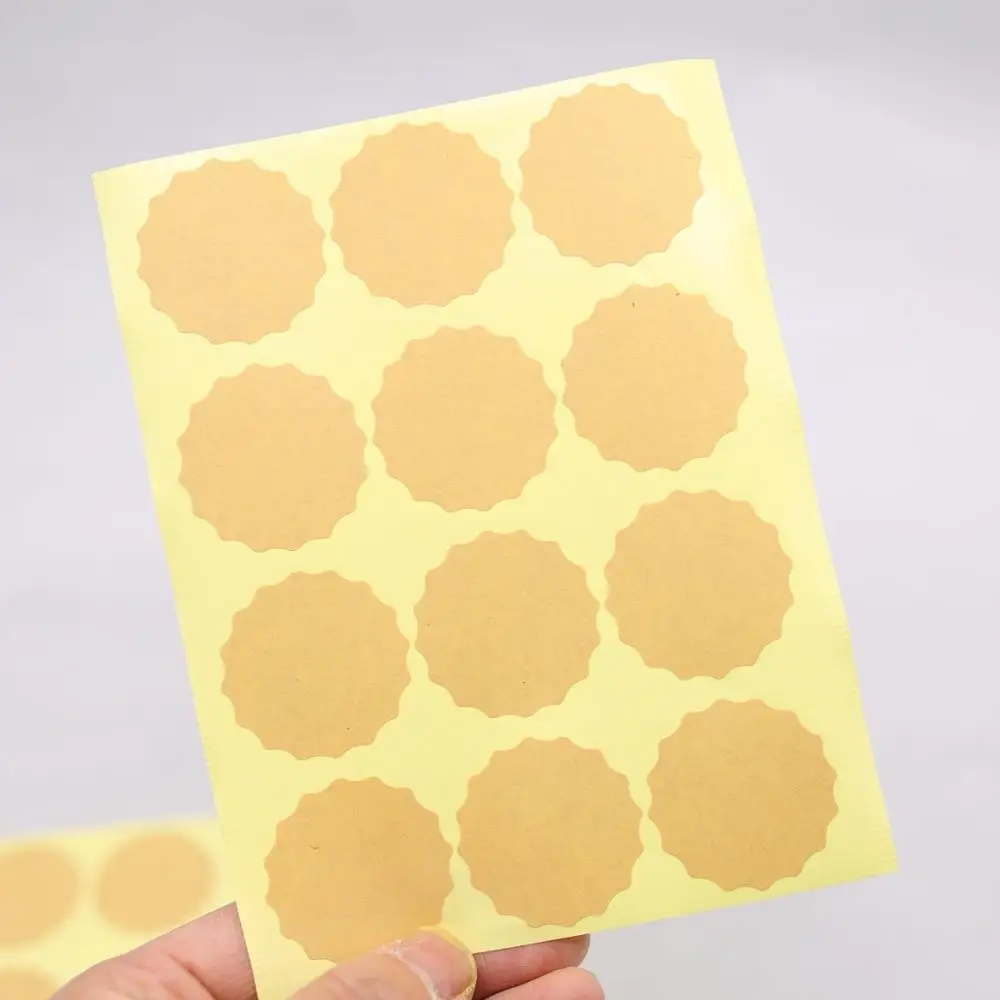 Наклейки из крафт-бумаги с пустыми цветами наклейка этикеткой для свадебных