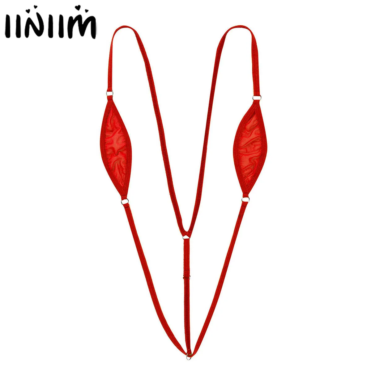 

Womens Sheer Lingerie Bodystocking Spaghetti Straps Y-back Mini Bodycon String Homme Thong Bikini Transparent Sissy Nightwear