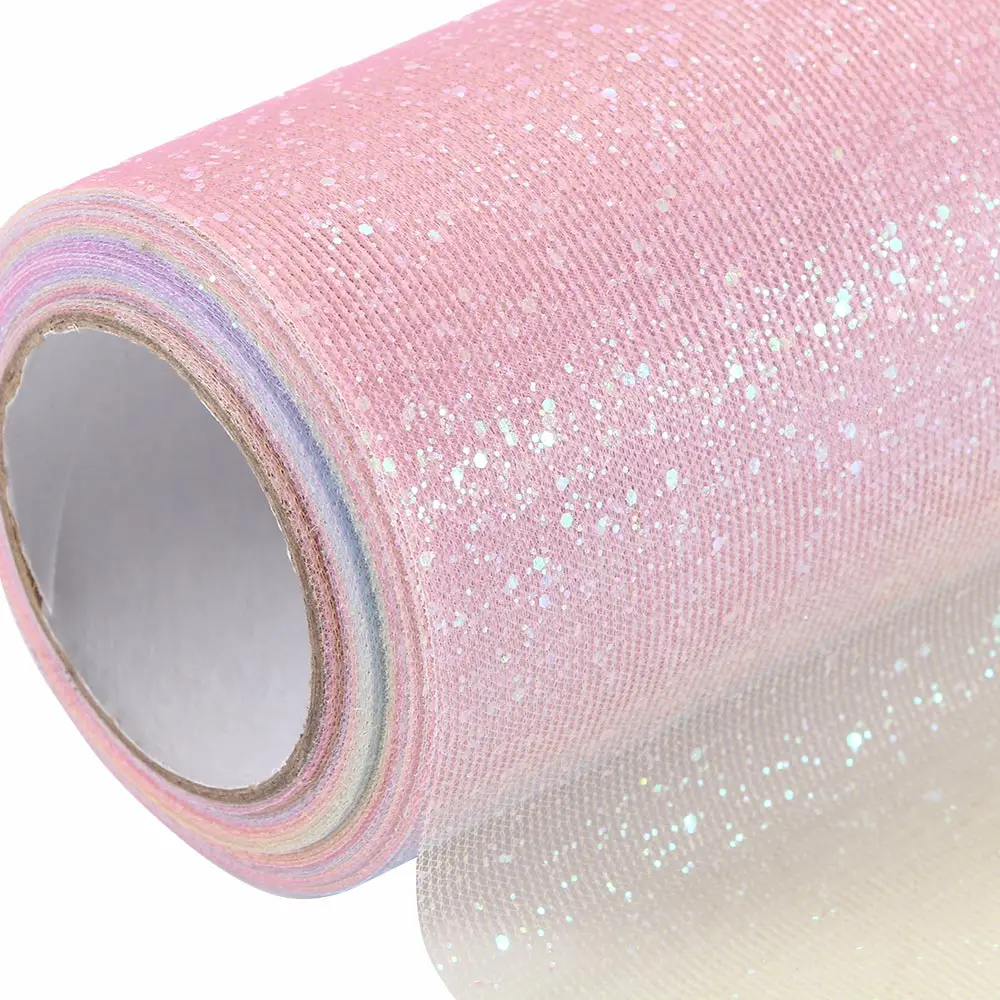 

10Yards/set Rainbow Tissue Tulle Roll Wedding Decoration Spool Craft Birthday Party Decor Supplies practical 15cm useful