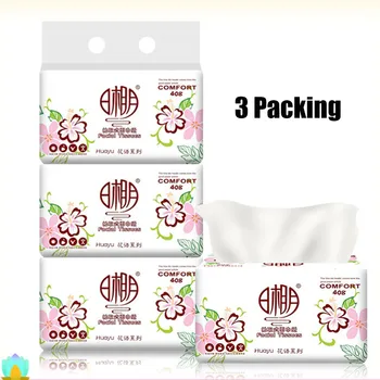 

300 Sheets/pack 4 Layers Pumping Paper Kitchen Bathroom Household Facial Tissue Paper Wood Pulp Toilet Paper Skin-friendly Soft