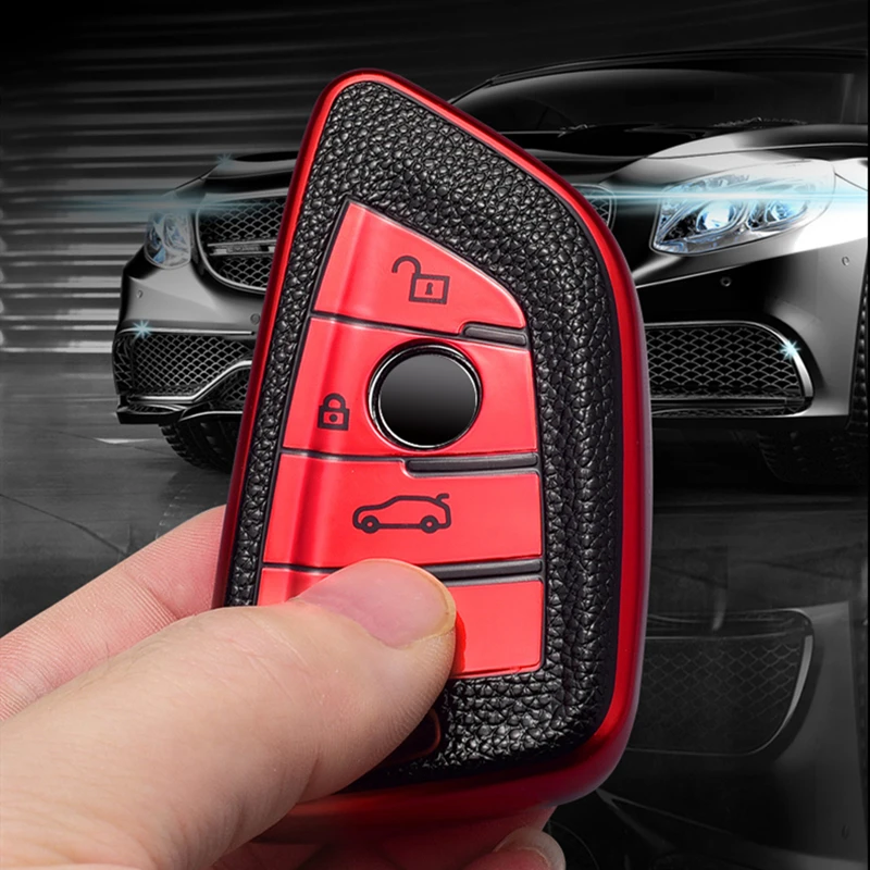 Leather Tpu Car Key Case Cover Shell Protector For Bmw X1 X3 X4 X5 F15 X6 F16 G30 7 Series G11 F48 F39 520 525 F30 Styling - - Racext™️ - - Racext 21