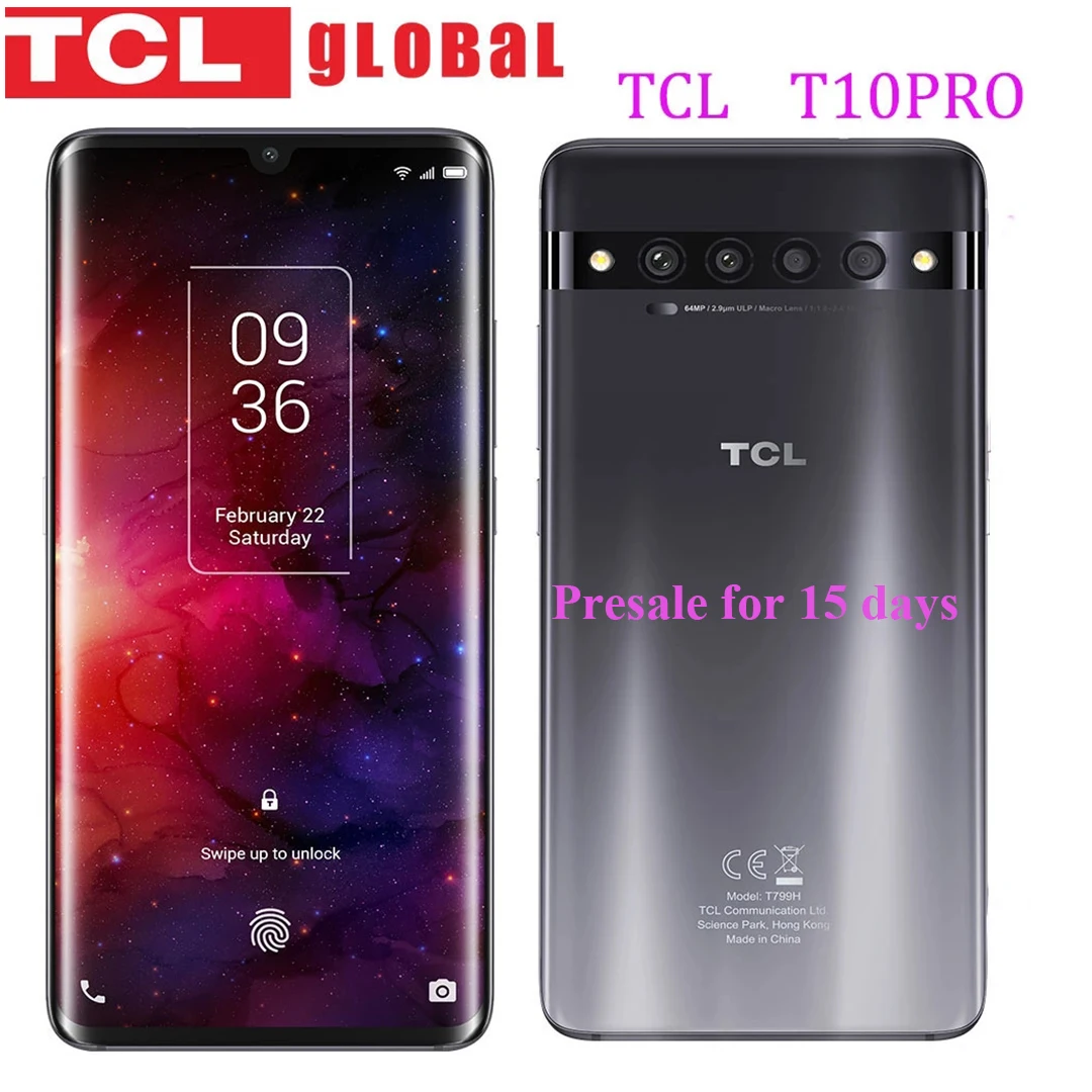 Forbløffe Forkert tekst TCL 10 Pro Smartphone 6GB RAM 128GB ROM 64MP Camera Snapdragon675 6.47 "  Curved AMOLED Screen Android 10 4500mAh Battery NFC