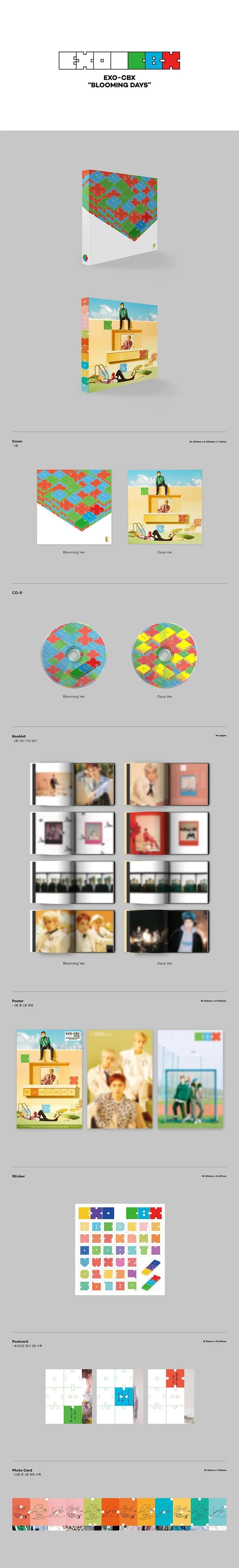 [MYKPOP]~ Официальный~ EXO CBX MINI#2: цветущие дни альбом CD, KPOP Fans Коллекция-SA19081702