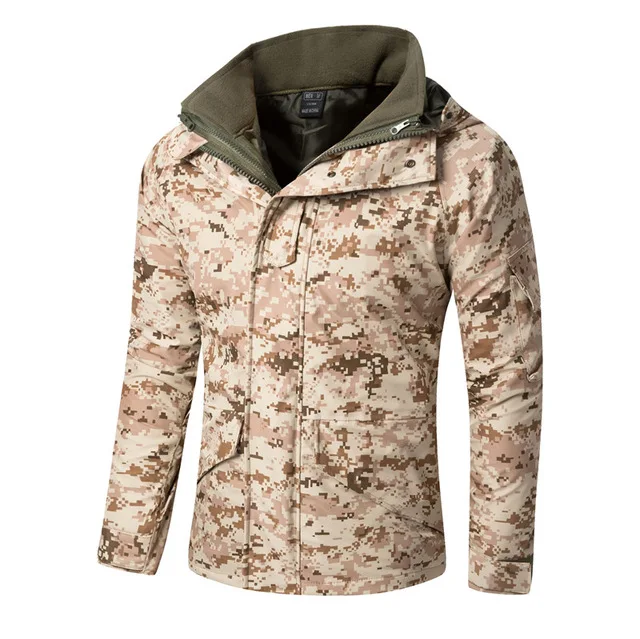 Мужская верхняя одежда для охоты, куртки, ветронепроницаемые водонепроницаемые пальто, Военная Тактическая флисовая охотничья куртка для кемпинга, пешего туризма