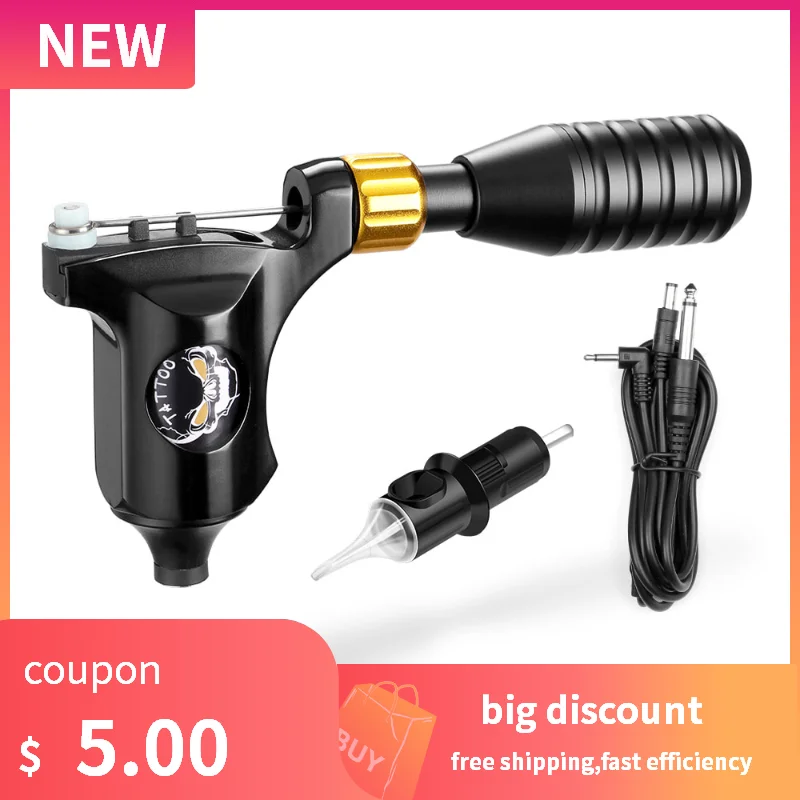 

Newest Rotary Slider 8W Motor Rotary Tattoo Machine Gun DC 5.5 Connected Slient for Tattoo Self-adjusting Tattoo Machine M624A