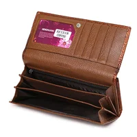 Portefeuille Long en cuir de vache véritable pour femme, porte-monnaie de marque de luxe, motif Alligator 6