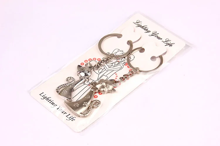 Teacher's Day Gift Couples A Pair of Buckles Creative Gifts Alloy Key Ring Variety Style Can Be Mixed Batch
