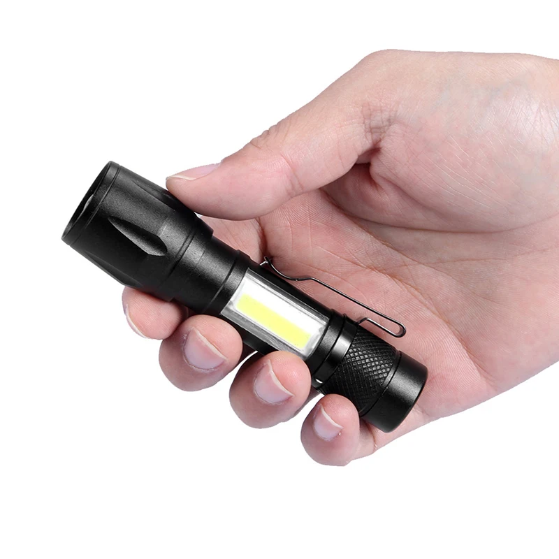 Мини Телескопический XPE+ COB светодиодный светильник фонарь USB Перезаряжаемый светильник для улицы