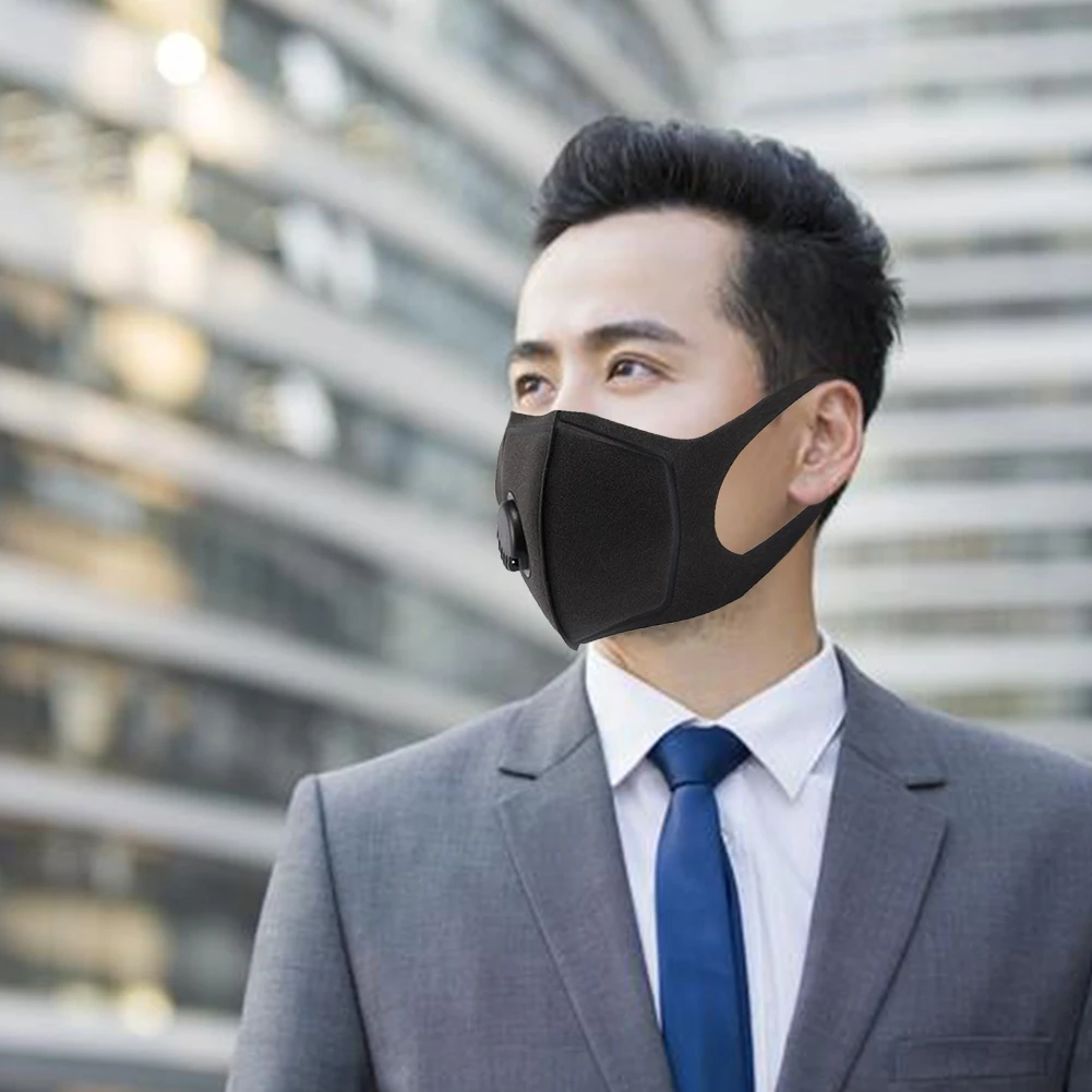 

50PC Reusable Face Mouth Covers Anti-Dust Washable Mouth Mask Sponge Double Stereo Filter Layers Anti-PM2.5 Haze Respirator Mask