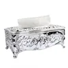 Gold/Silver European Luxury Acrylic Tissue Box Hotel Restaurant Napkin Holder Household Tissue Box WF911350 5