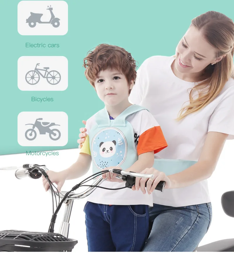 Children Safety Motorcycle Seat Belt Backpacks Hold Protector Reflect Vest Belt Adjustable Vehicle Safe Strap Carrier Harness