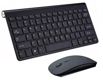 

Wireless Mini Keyboard Mouse Set Slim Keyboard Mouse Combo Set for Notebook Laptop Mac Desktop PC