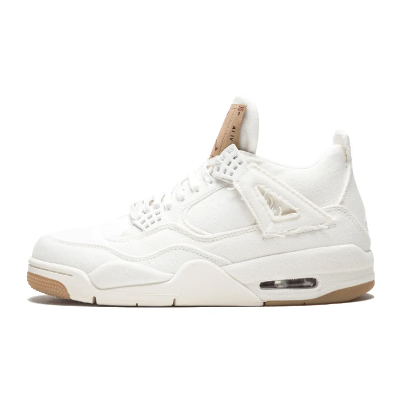 Мужские баскетбольные кроссовки Nike Air Jordan 4, спортивные кроссовки для улицы, крутые Серые кроссовки 408452