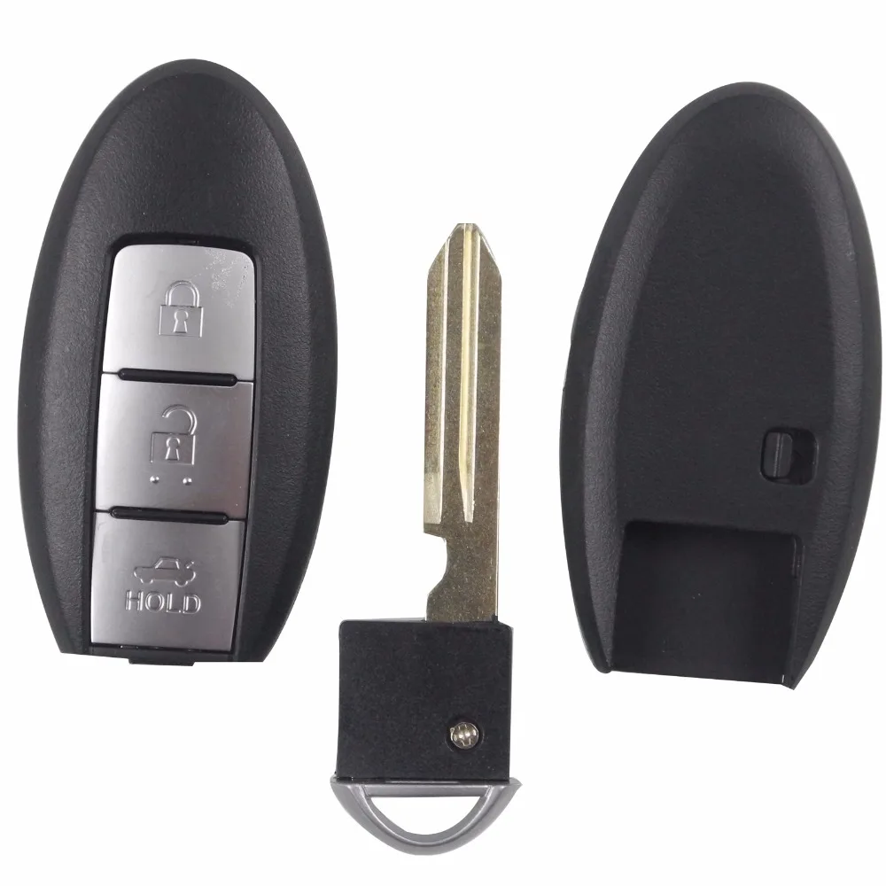 Jingyuqin 3 кнопки дистанционного ключа оболочки чехол Брелок для Nissan Teana Altima Sunny автомобильный ключ стиль Smary ключ