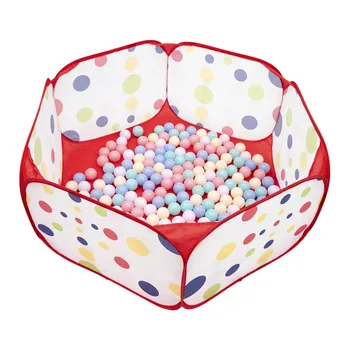

47" Portable Kids Outdoor Game Play Children Toy Ocean Ball Pit Pool Red Side Ball Pool with Basket Children Toy Ocean Ball