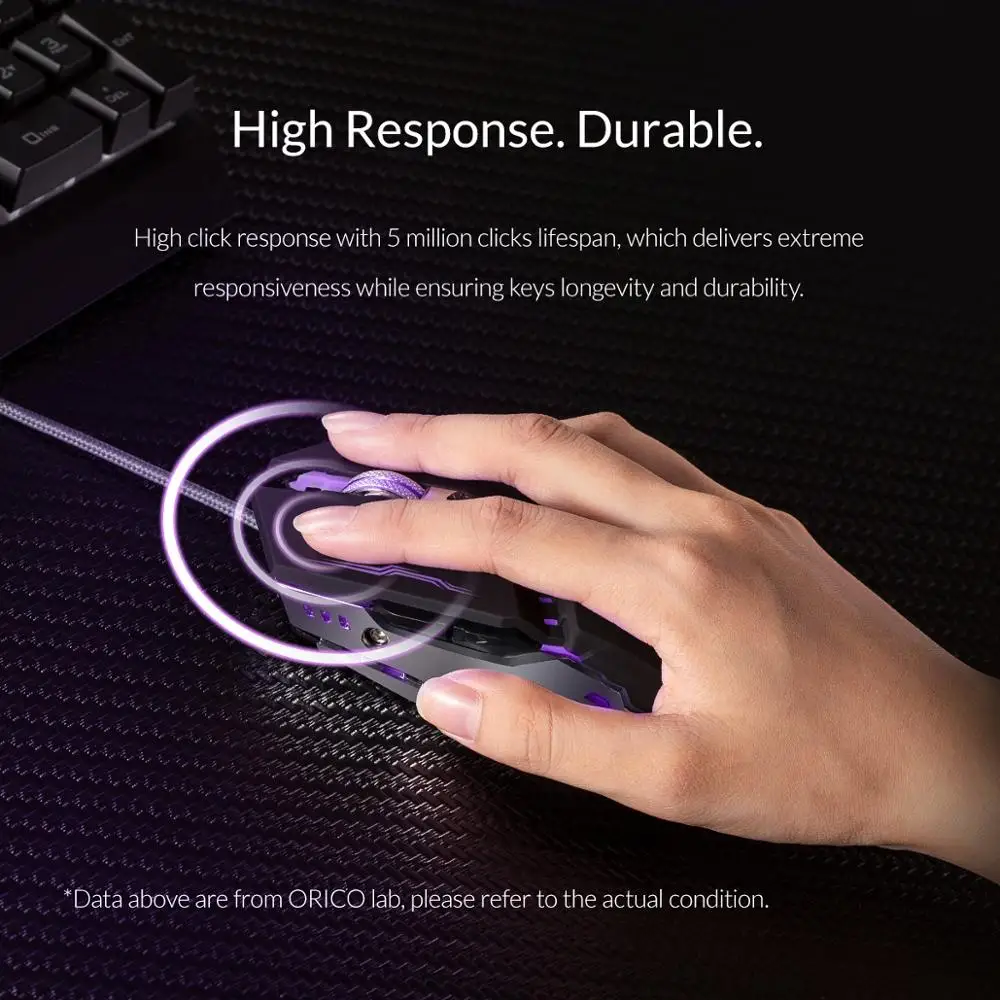 ORICO Проводная игровая мышь Регулируемый 3200 DPI оптический светодиодный USB