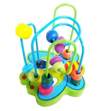 Деревянные развивающие игрушки Ky47 вокруг бисера игрушка животное маленький вокруг бисера P. 2 мини животные рельсы лабиринт