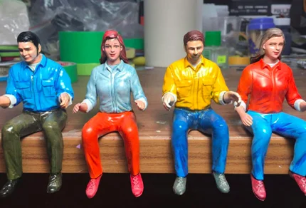 Корпус Корпуса, белые наклейки, оборудование, коробка, игрушки, тело кабины, интерьер для 1:14, весы, автомобиль Tamiya scaana, трактор, прицеп R470 R620 56326 - Цвет: Man-Women Toys