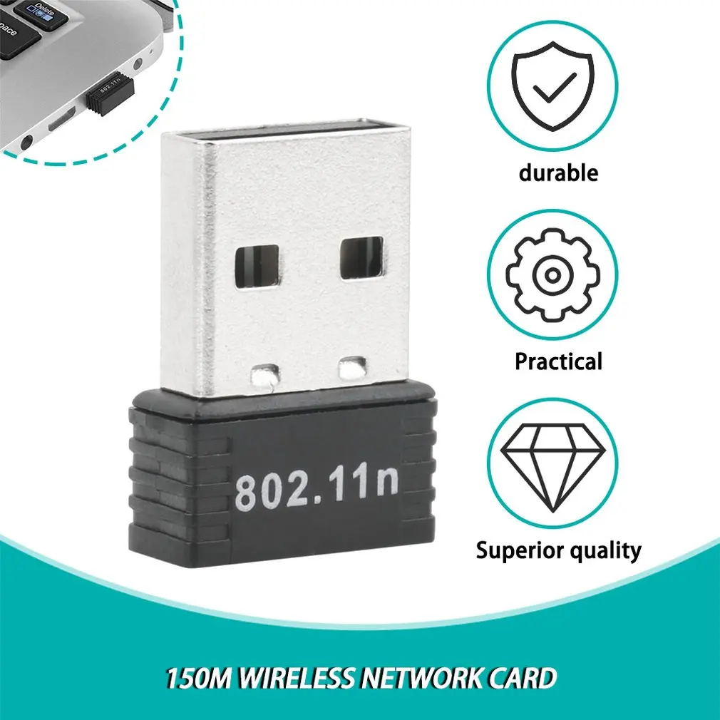 Мини USB Wifi адаптер 1 шт. беспроводная антенна Wi Fi Dongle N 802 11 B/ G /n с высоким