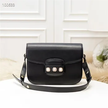 

New small CK leather horse's title buckle saddle bag star same style women's bag with one shoulder slant across fashion armpit