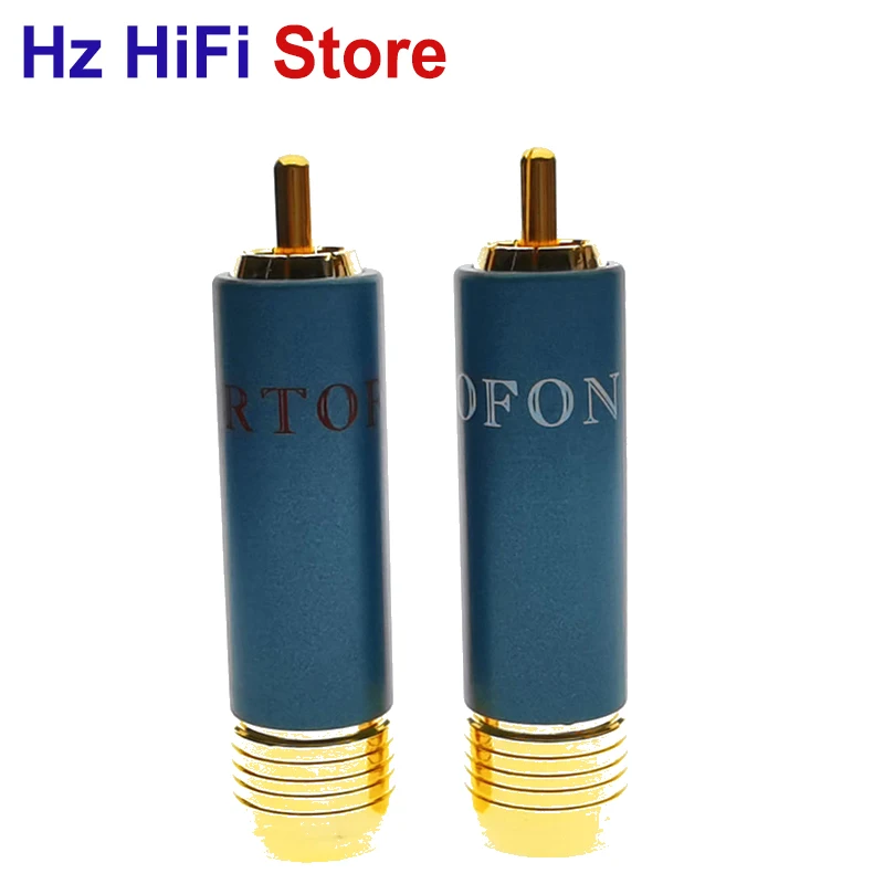 2 шт. Высокое качество позолоченный HIFI diy RCA штекер Hi end самоблокирующийся