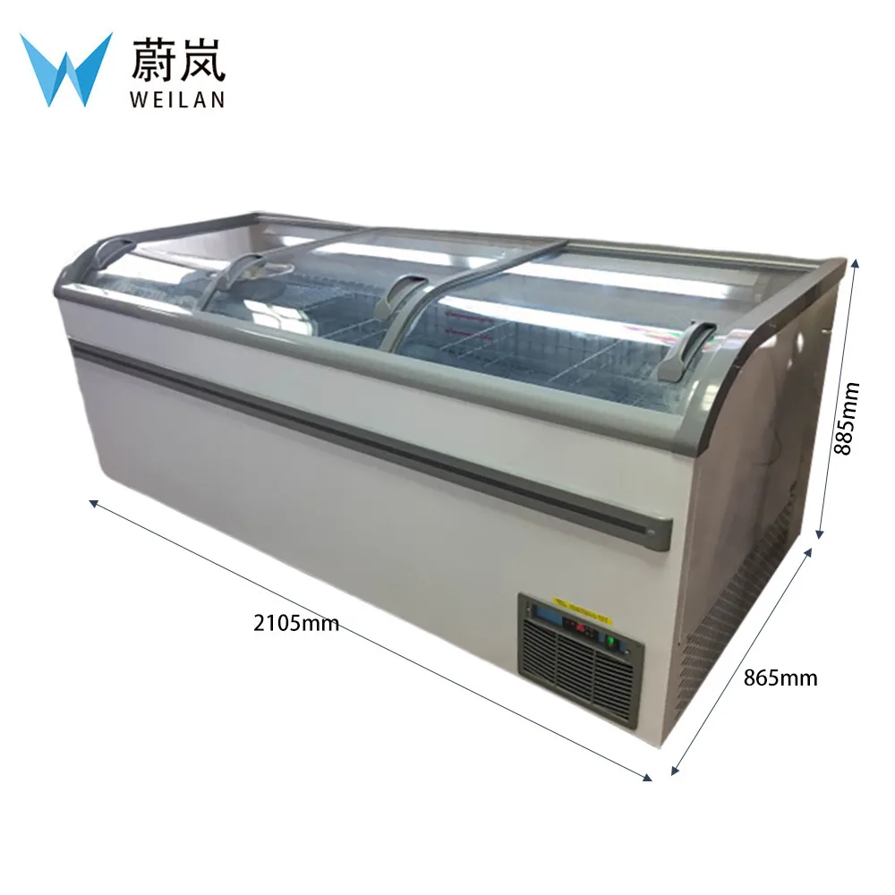 

Refrigerator or refrigeration showcase for retail store 2105mm length
