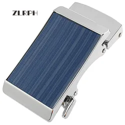 Zlrph cinto de couro genuíno masculino, cinto masculino de couro de vaca com fivela automática estiloso para homens