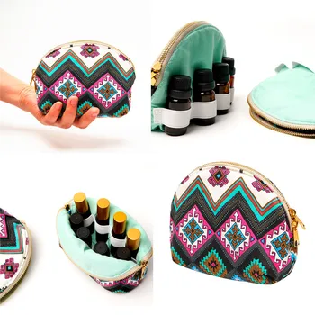 

1PC Essential Oil Diffuser Wallet Style Case Aromatherapy Bag Color 8 Bottle Printed essential oil storage bag Home storage