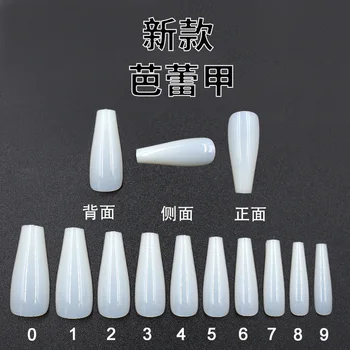 

500pcs/set 3 SET 1500pcs Flat Head Ballet Gourd Fake False Finger Nail Tips Art Design Wearable Manicure 500PCS-0070-E27